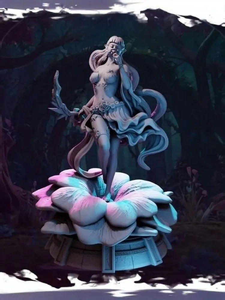 1/35 - 1/6 3D Print Model Kit Beautiful Girl Fairy Unpainted