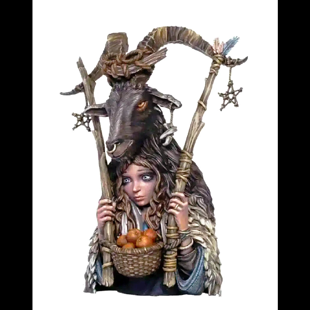 85mm BUST Resin Model Kit Beautiful Girl Witch Ritual Unpainted - Model-Fan-Store