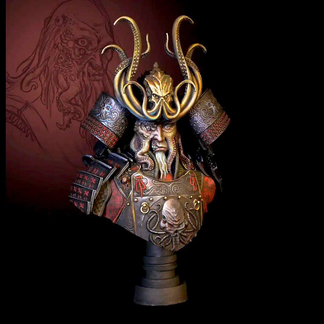 1/12 BUST Resin Model Kit Japanese Samurai Warrior Fantasy Unpainted - Model-Fan-Store