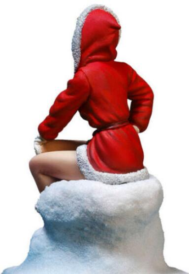 1/22 80mm Resin Model Kit Beautiful Girl Santa Pin Up (with base) Unpainted