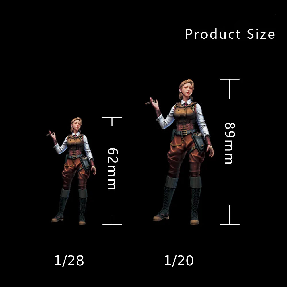 1/28 - 1/20 Resin Steampunk Model Kit Asian Beautiful Girl Fantasy Unpainted