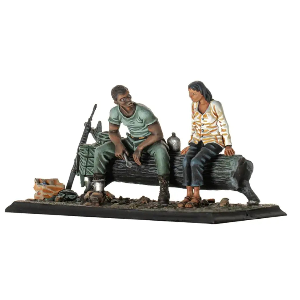 1/32 Resin Model Kit US Soldier & Vietnamese Girl Vietnam War Unpainted