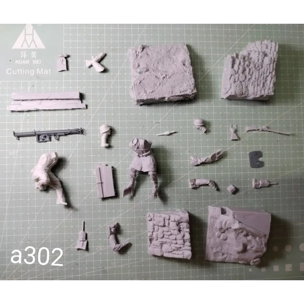 1/35 2pcs Resin Model Kit German Soldiers Panzerfaust Crew WW2 Unpainted