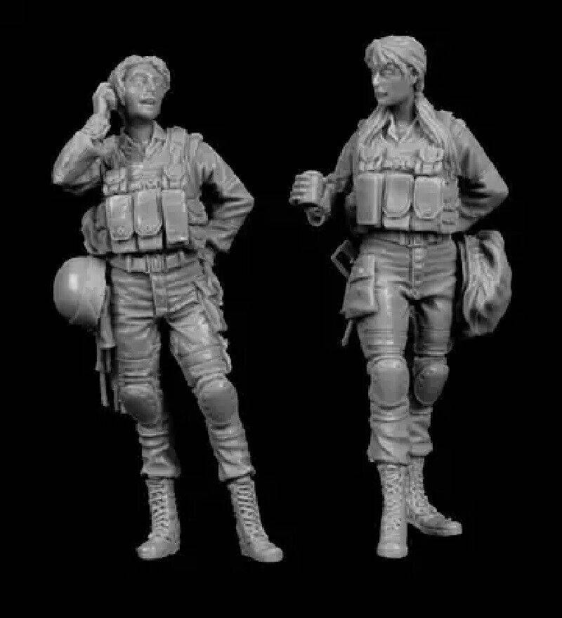 1/35 Resin Model Kit Modern Israel Women Soldiers Unpainted Unassembled - Model-Fan-Store