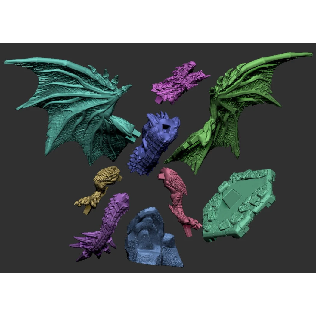 Digital STL Dark Drak Wyvern