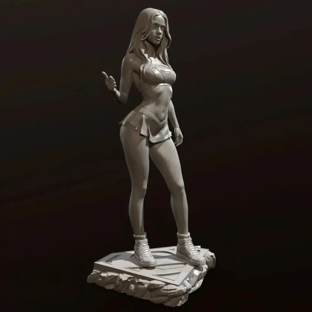 1/24 75Mm Resin Superhero Model Kit Beautiful Girl Supergirl Td-6402 Unpainted Full Figure Scale