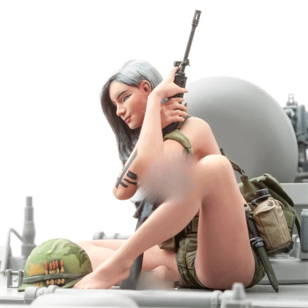 1/16 Resin Model Kit Beautiful Girl IDF Soldier Unpainted - Model-Fan-Store