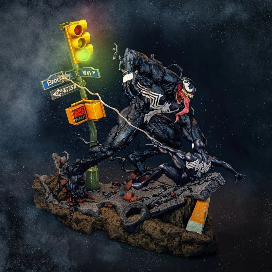 Digital STL Venom vs Black Spiderman Statue