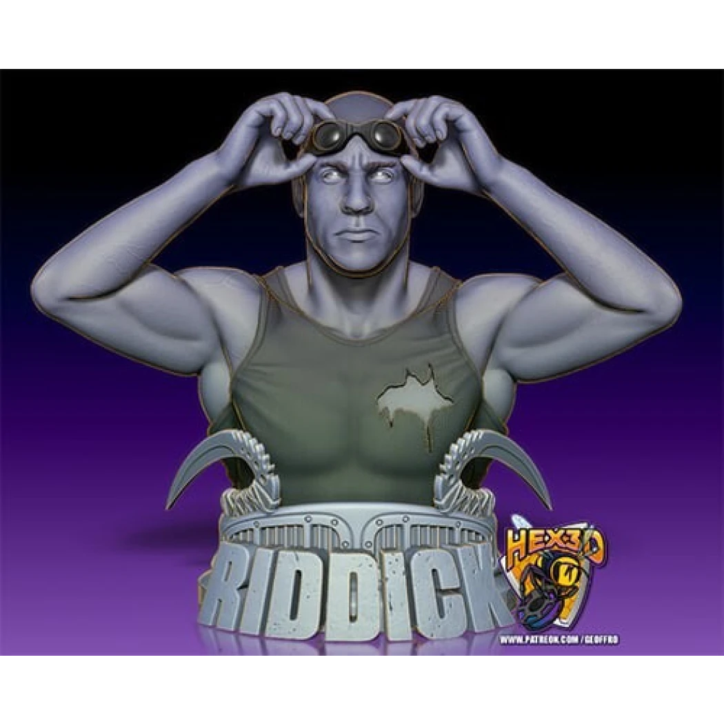 Digital STL Riddick Bust