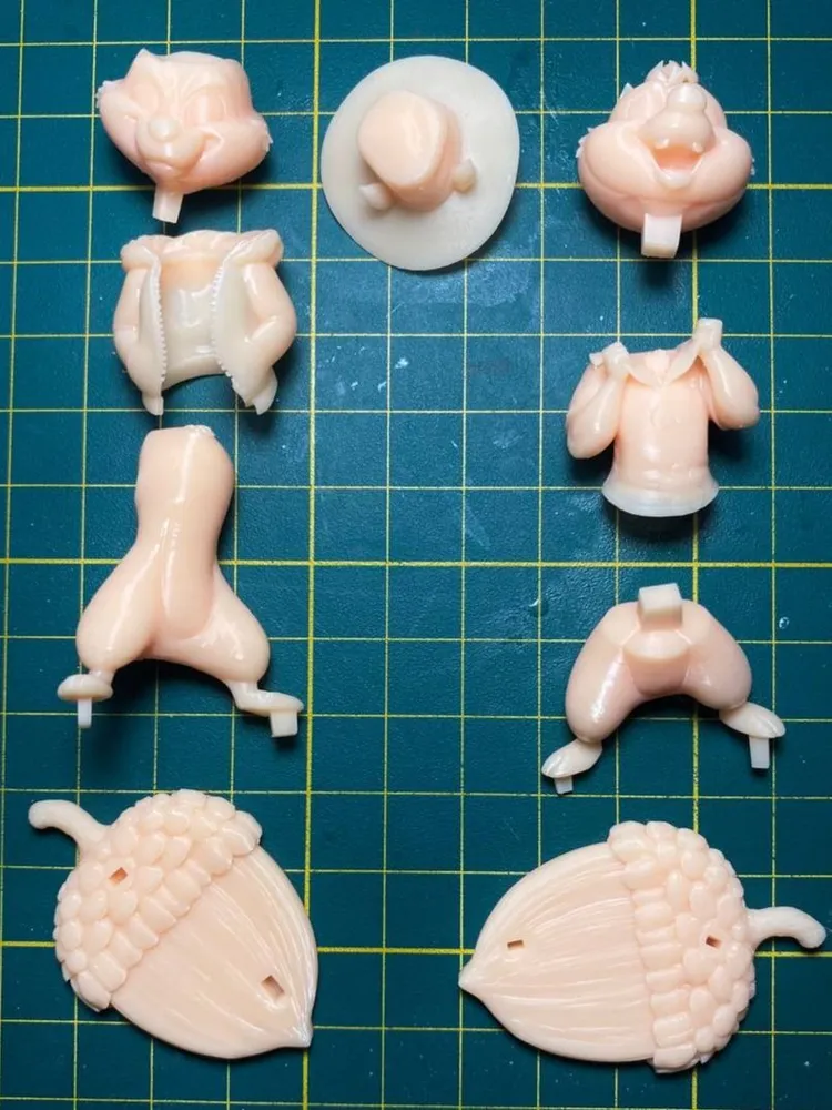 55mm - 220mm 3D Print Model Kit Chip 'n' Dale Unpainted