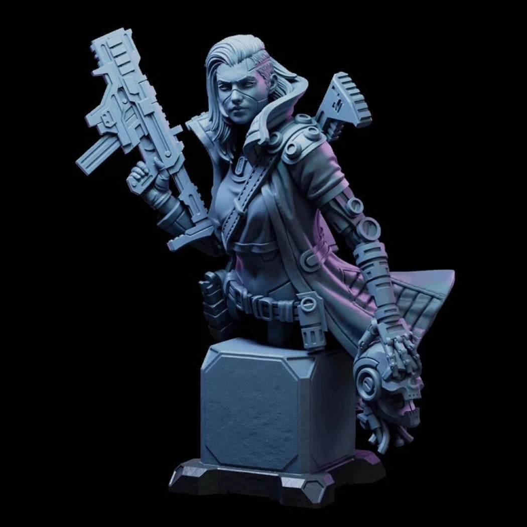 Digital STL Sarah Robot Hunter Bust