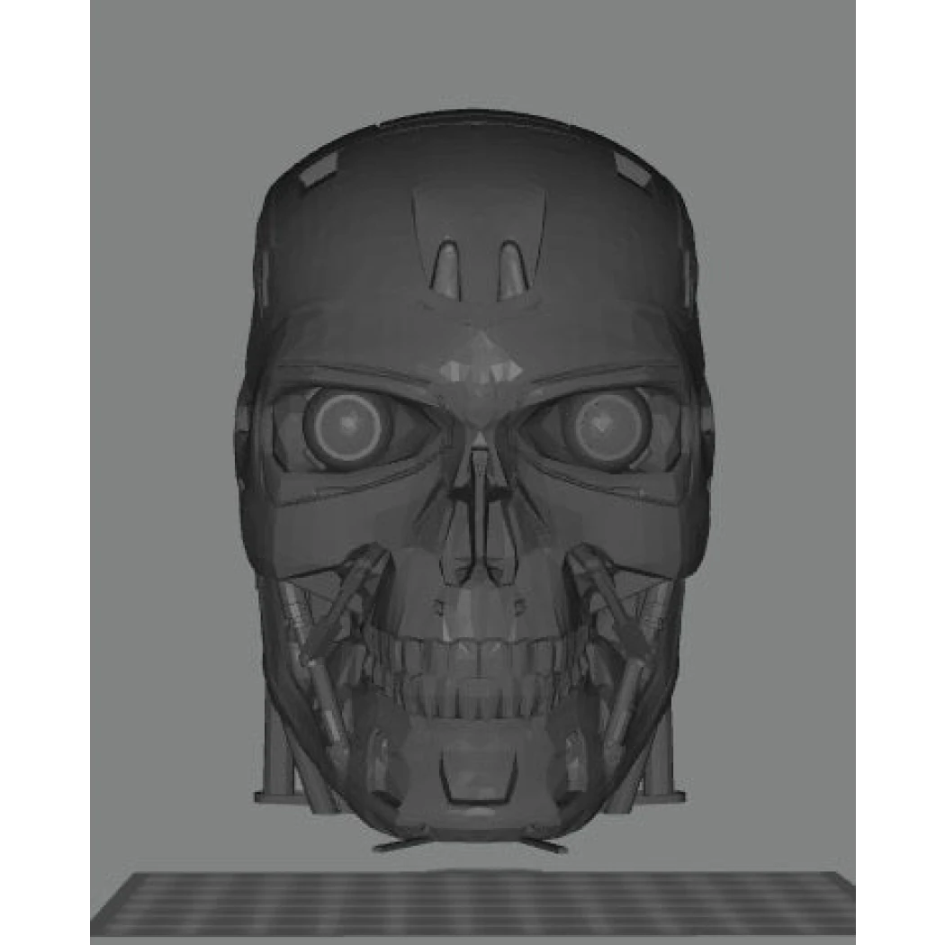 Digital STL T-800 Terminator Skull