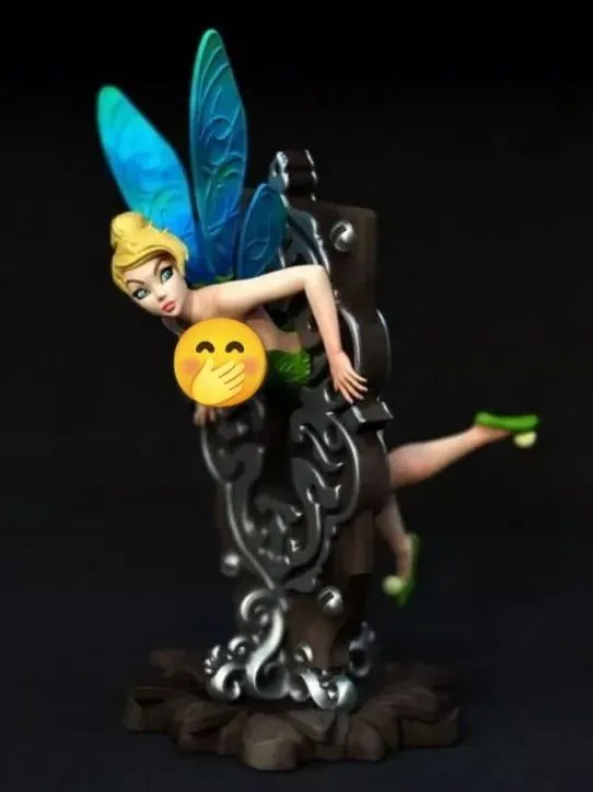 1/35 - 1/6 3D Print Model Kit Beautiful Girl Fairy Unpainted