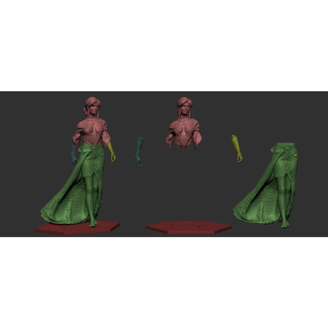 Digital STL Triss Beautiful Girl