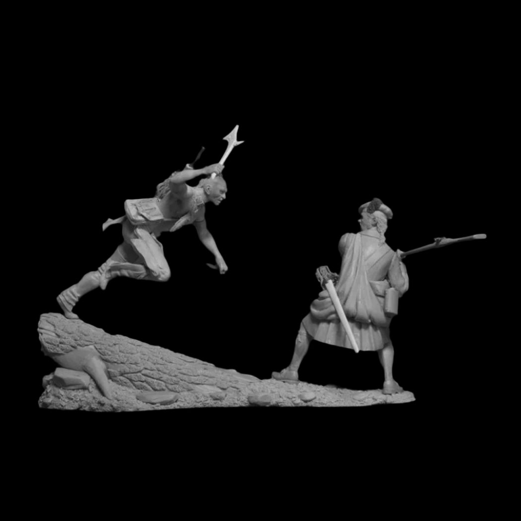 1/24 Resin Model Kit Native American Indian and Conqueror Unpainted