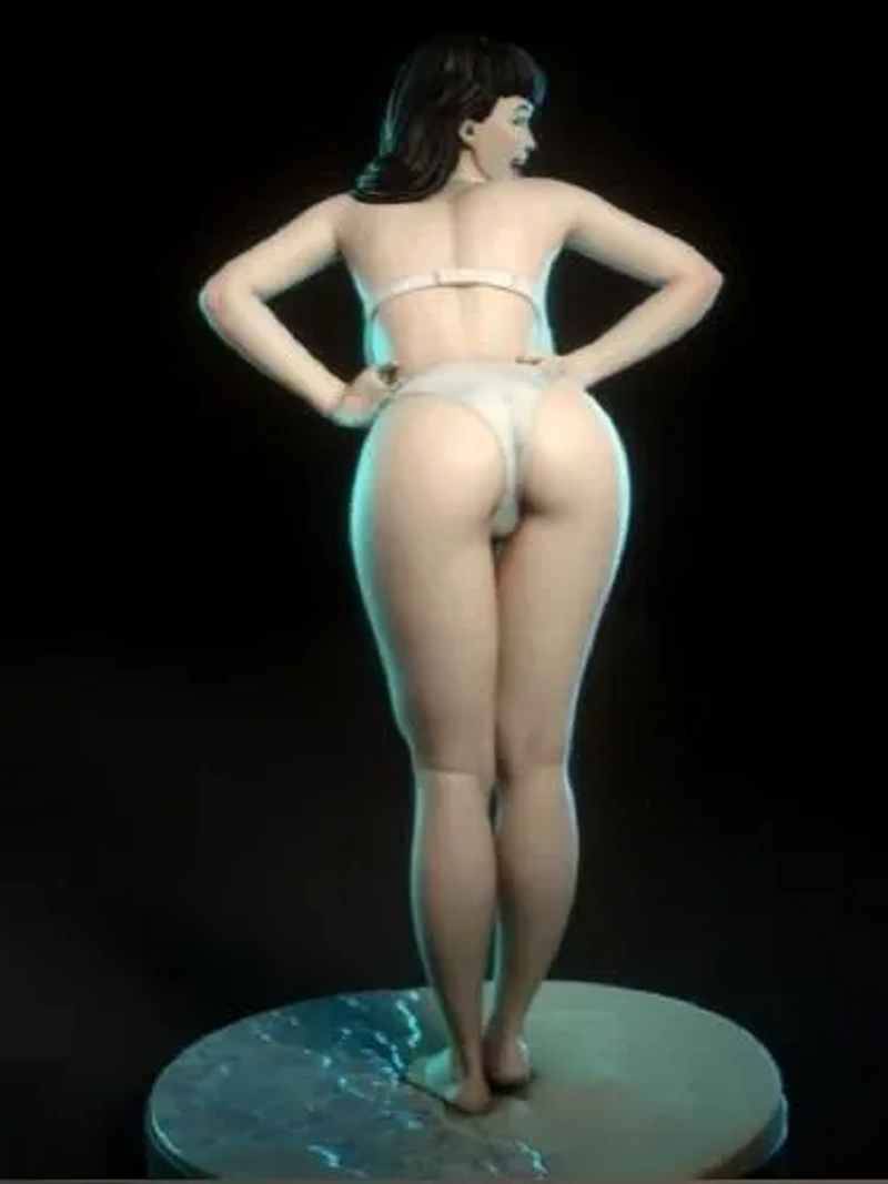 1/35 - 1/6 3D Print Model Kit Modern Beautiful Girl Dancer Unpainted