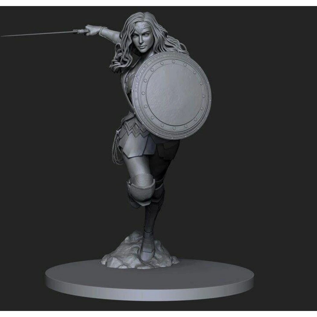 1/24 3D Print Superhero Model Kit Wonder Woman Beautiful Girl Unpainted - Model-Fan-Store