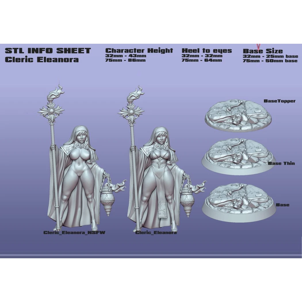 Digital STL Cleric Eleanora