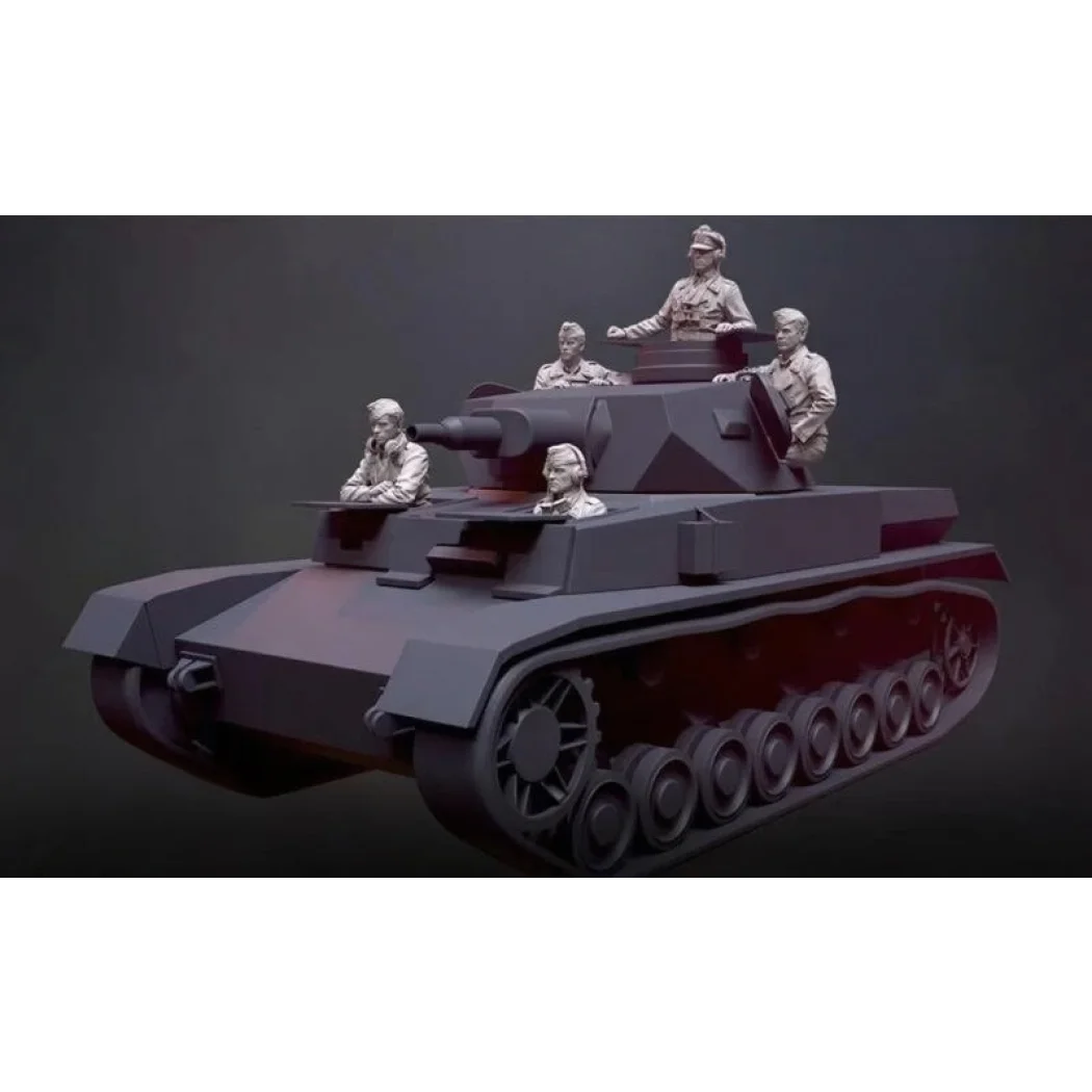 1/35 - 1/6 5pcs 3D Print Model Kit German Soldiers Tank Crew (no tank) WW2 Unpainted