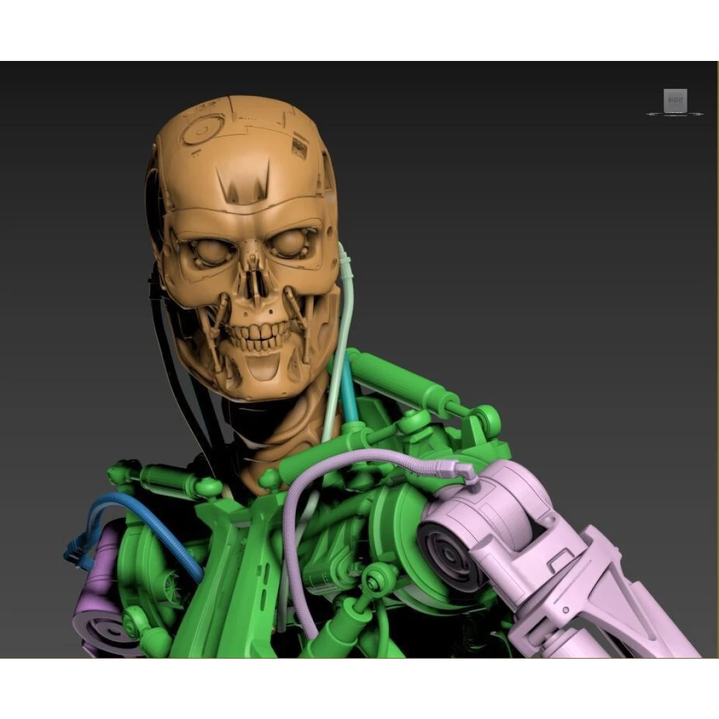 Digital STL Terminator T-800 Endoskeleton Rekvizit T1