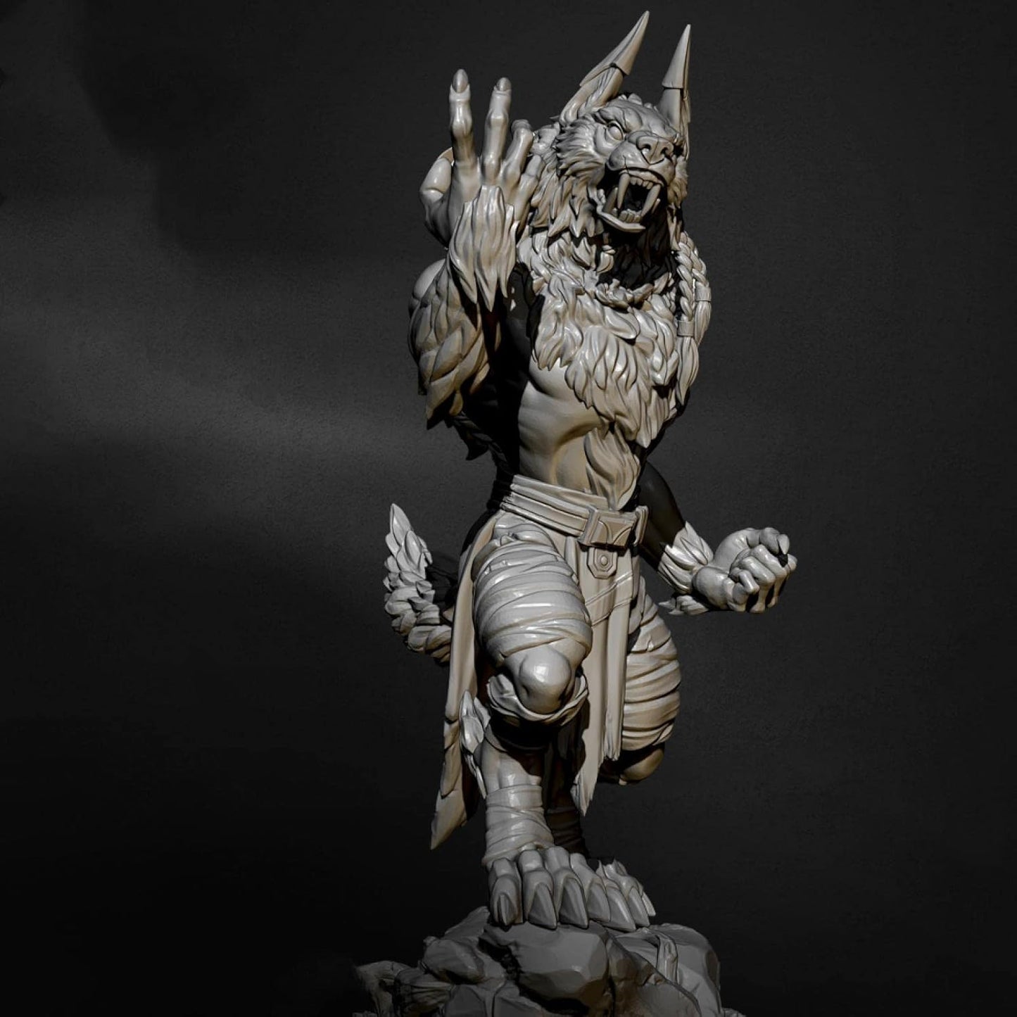 1/35 - 1/6 3D Print Model Kit Warrior Werewolf TD-2676 Fairy Tales Unpainted