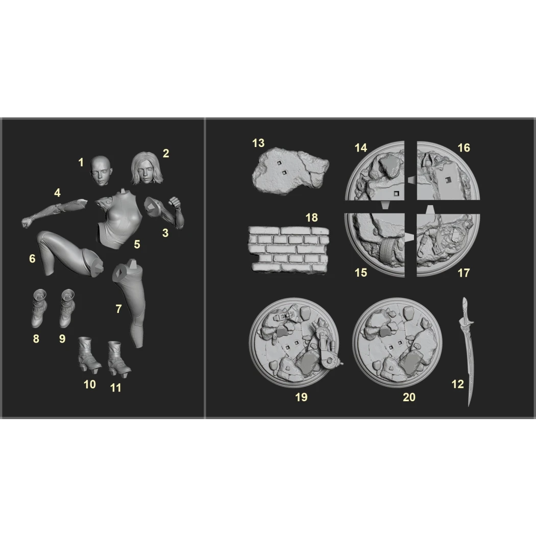 Digital STL Alita Battle Angel