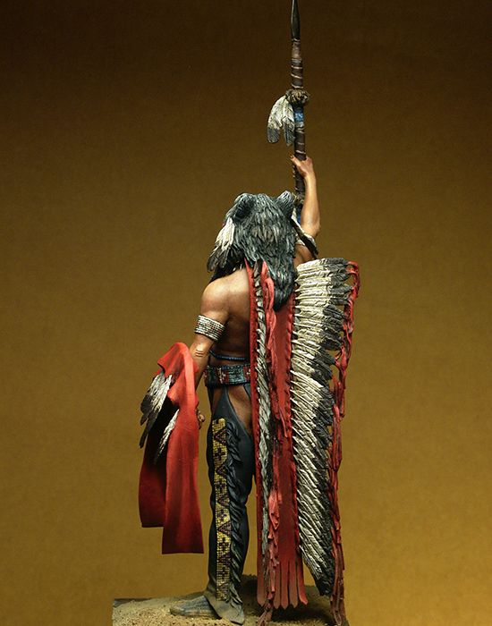 1/18 90mm Resin Model Kit Warrior Native American Indian Chief Unpainted