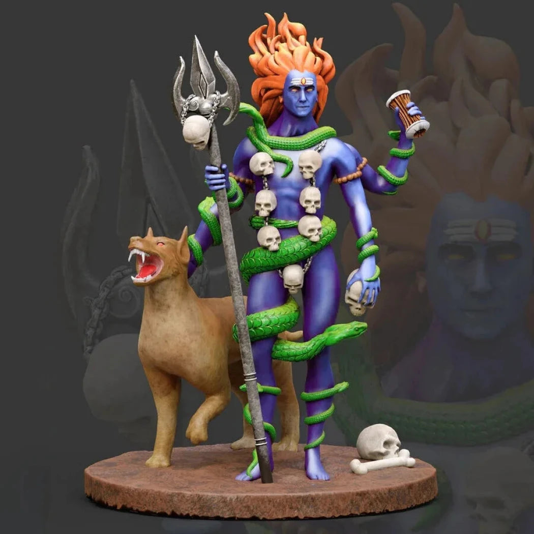 Bhairava Guardian of Eight Directions of the Universe With His Dog