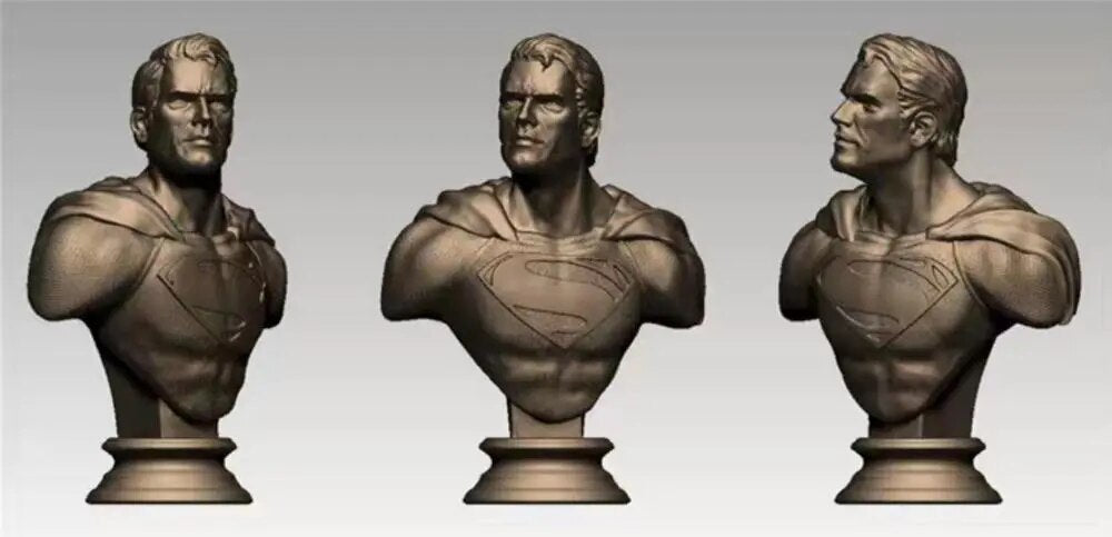 1/10 BUST 90mm Resin Superhero Model Kit Superman Unpainted