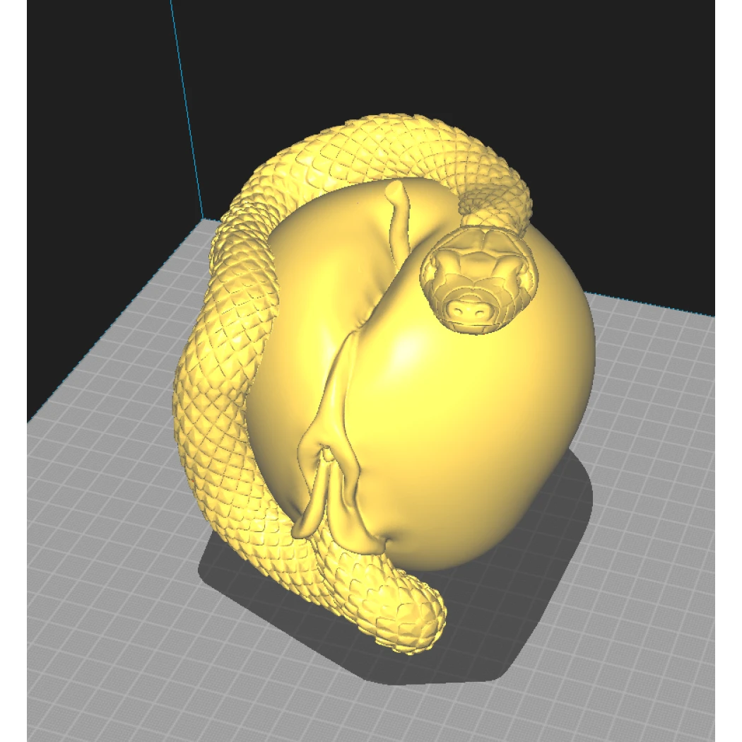 Digital STL Eve apple snake