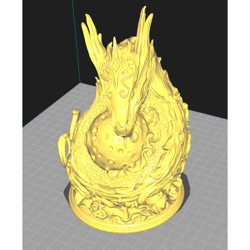 Digital STL Moon Dragon Bust