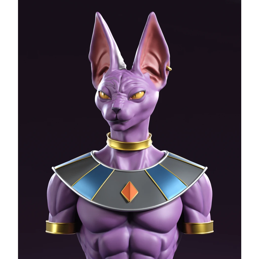 Digital STL Beerus Sama Bust