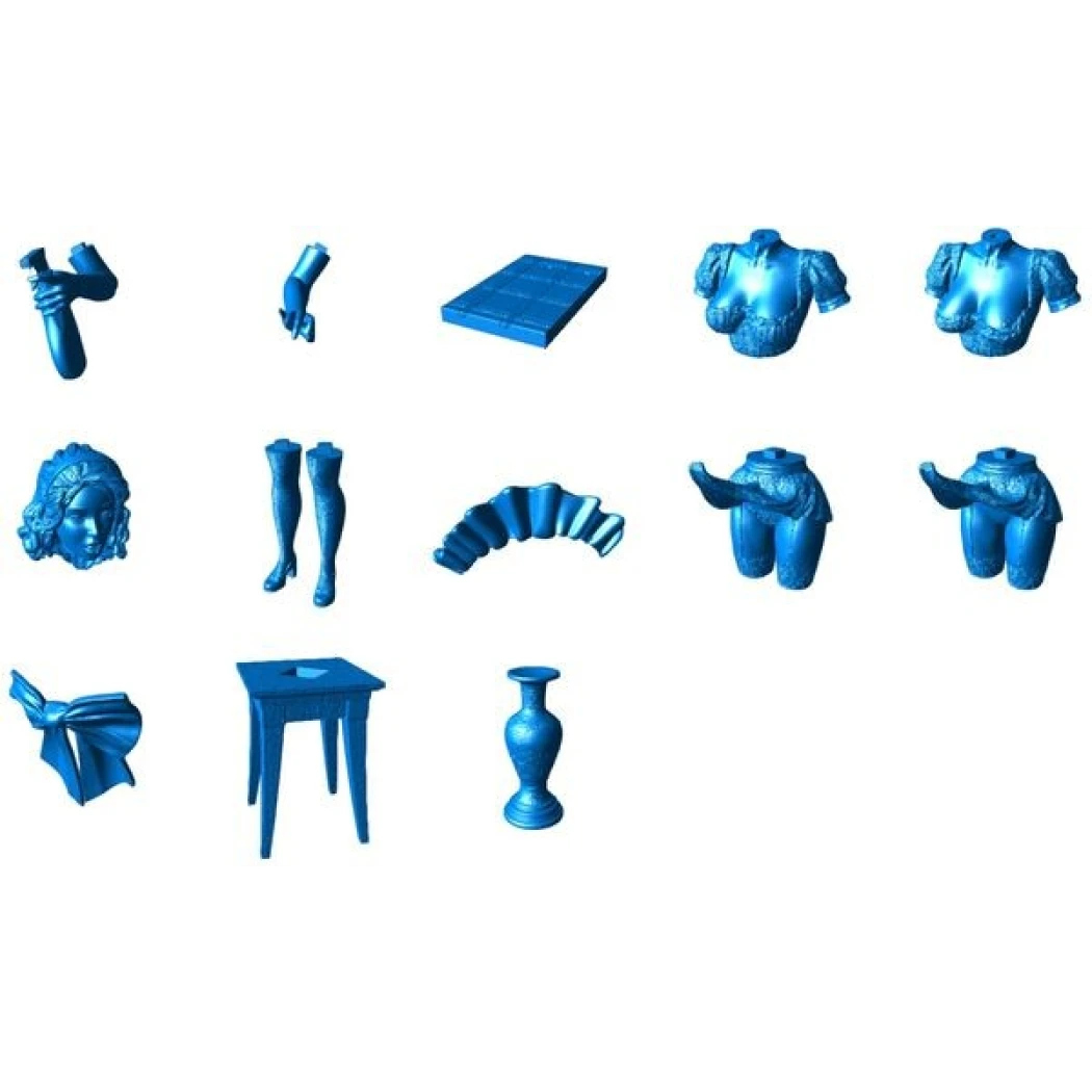 Digital STL Maid Beautiful Girl