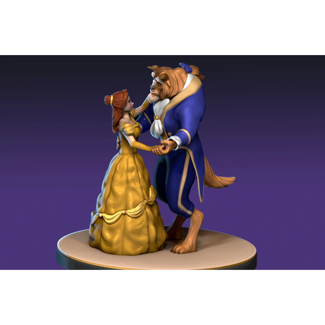 Digital STL La belle et la bête