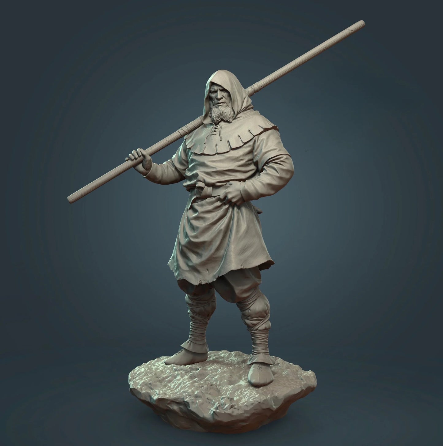 1/24 75mm Resin Model Kit Warrior Medieval Monk Shiary Unpainted