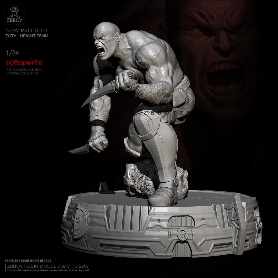 1/24 Resin Model Kit Warrior Exterminator Head Hunter Fantasy TD-2784 Unpainted