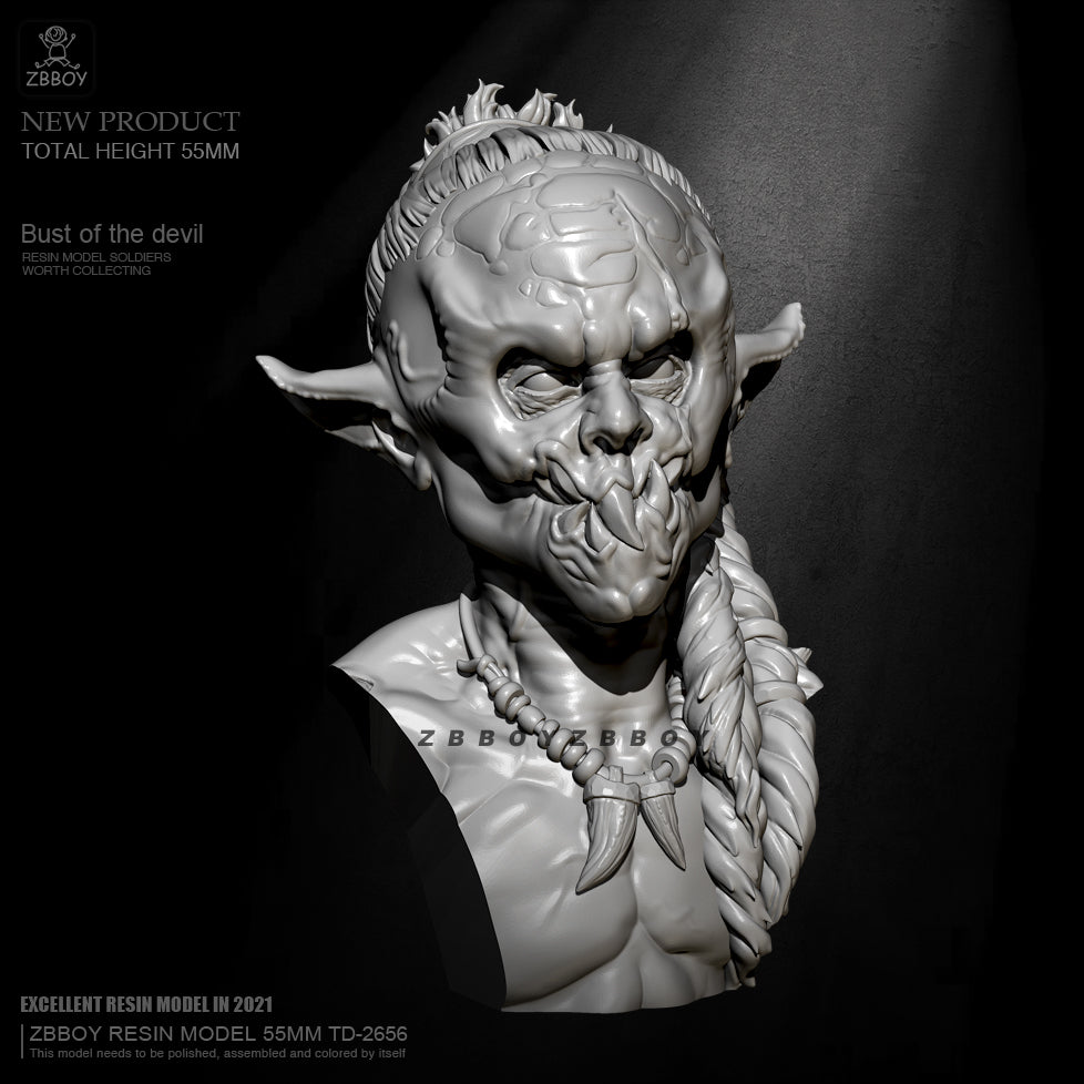 55mm BUST Resin Model Kit Devil TD-2656 Unpainted