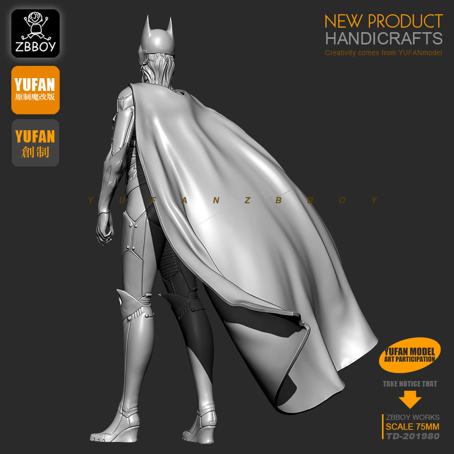 1/24 75mm Resin Superhero Model Kit Batgirl Beautiful Girl TD-201980 Unpainted