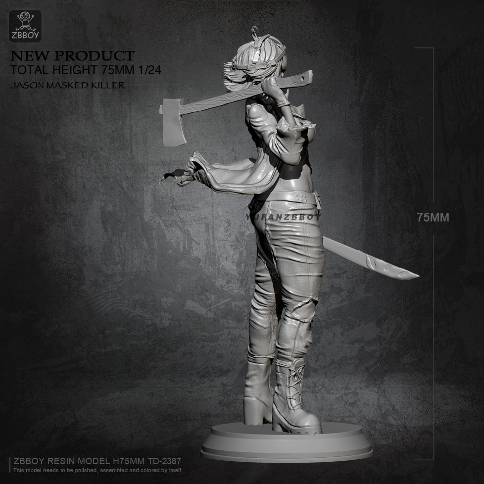 1/24 Resin Model Kit Beautiful Girl Jason TD-2340 Unpainted