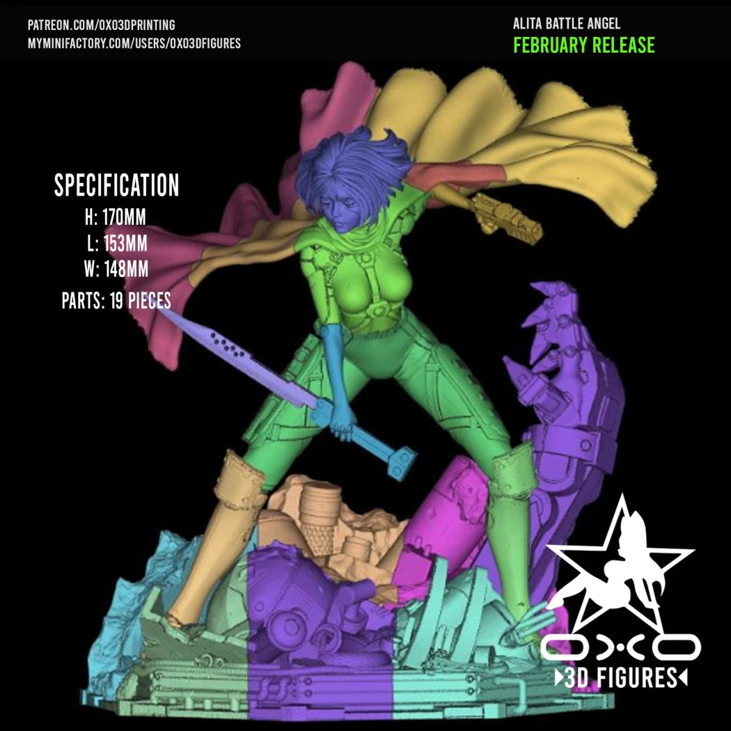Digital STL Alita Battle Angel v3