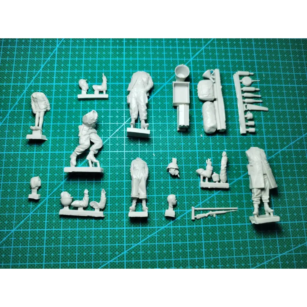 1/35 5pcs Resin Model Kit US Army 101st & Children WW2 (no car) Unpainted