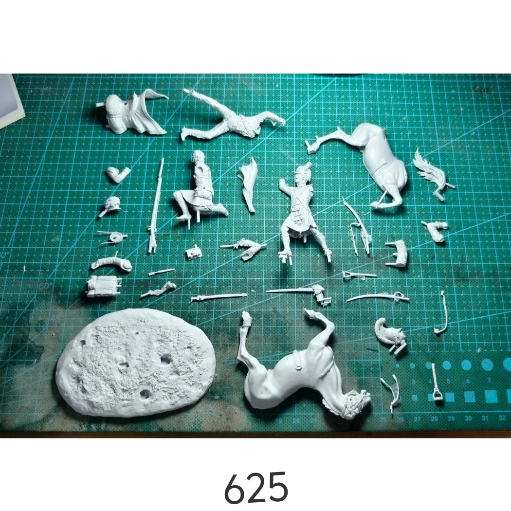 1/32 Resin Model Kit Napoleonic Wars British Soldiers & French Cavalryman Unpainted