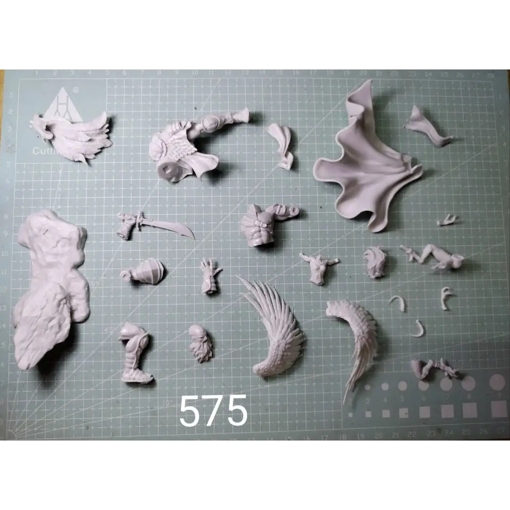 1/24 Resin Model Kit Barbarian & Gargoyle Girl Fantasy Unpainted