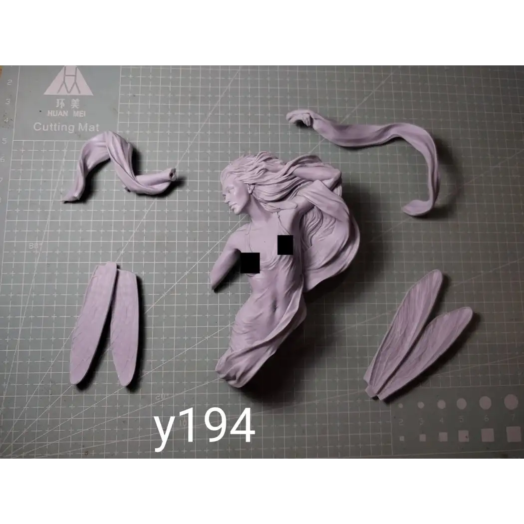 1/10 BUST Resin Model Kit Nudes Beautiful Girl Moth Fairy Unpainted