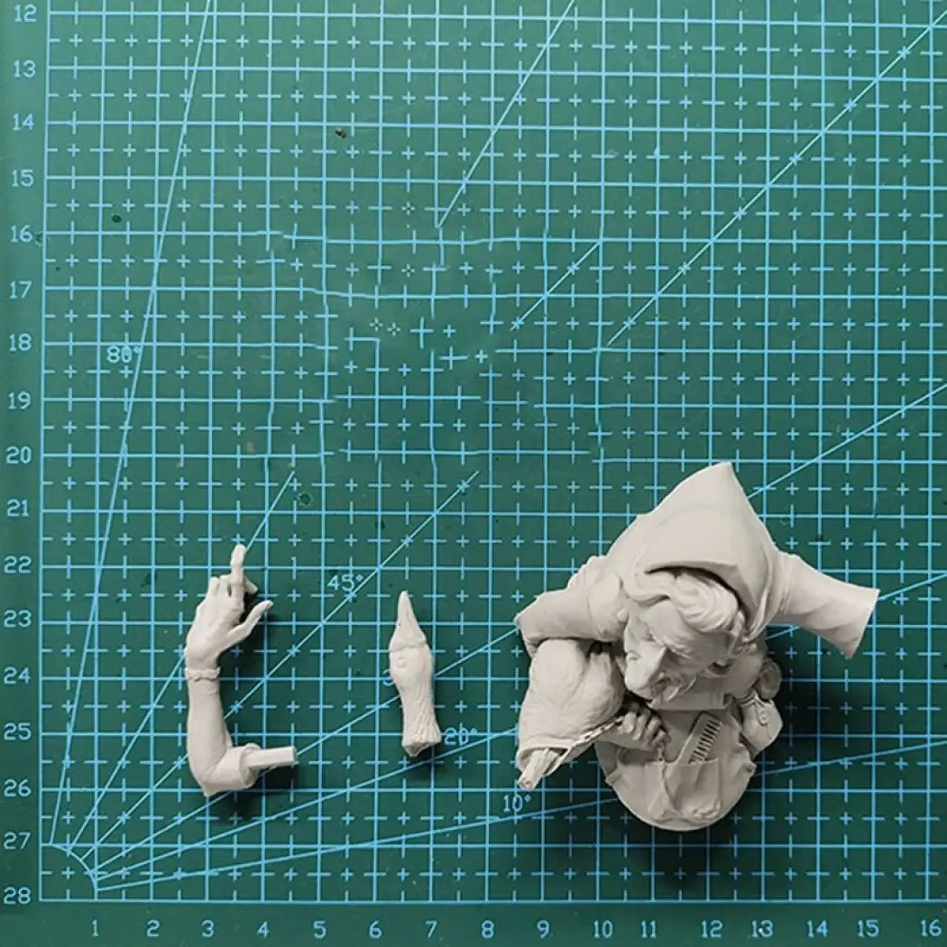 1/10 BUST Resin Model Kit Old Witch Woman with Duck Fairy Tales Unpainted