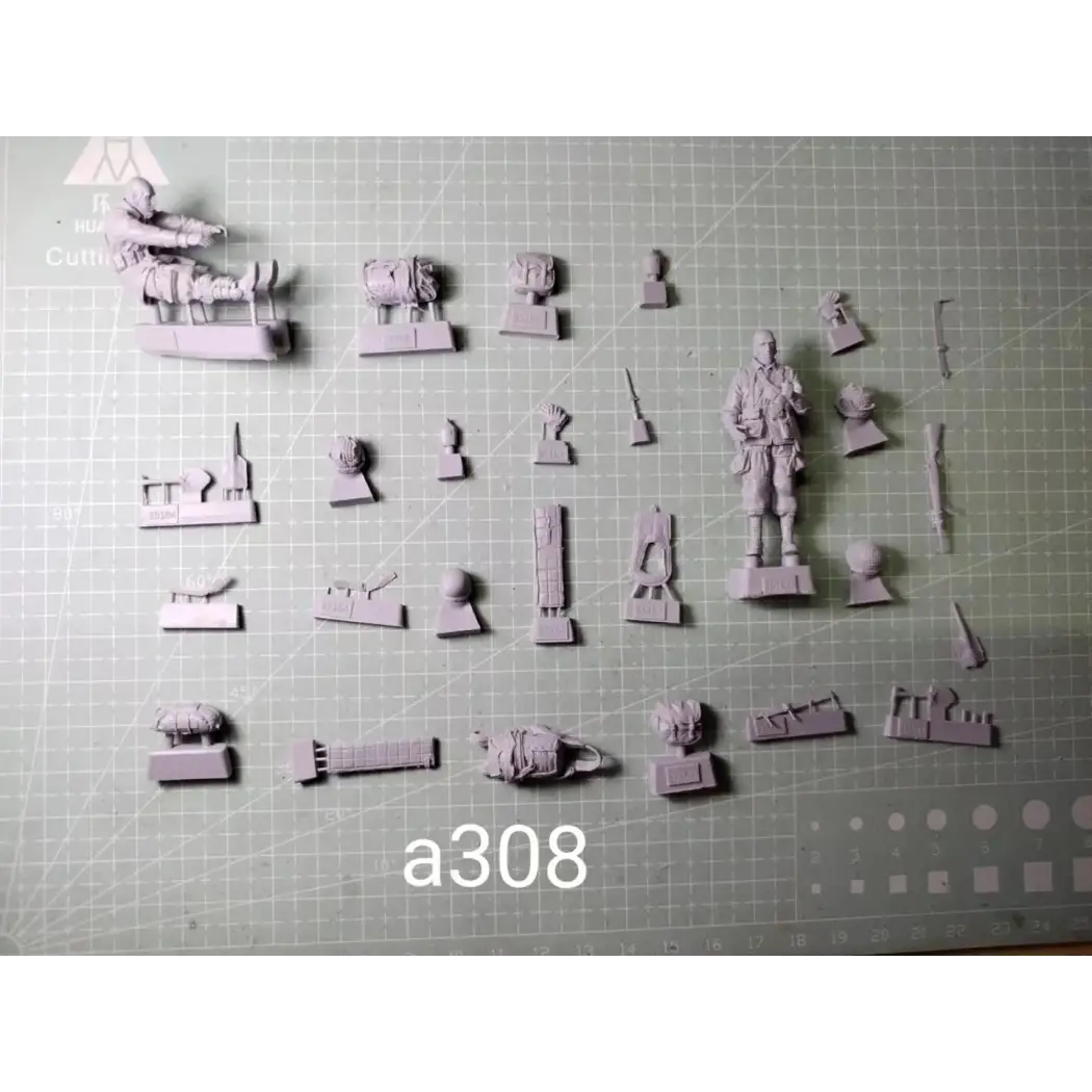 1/35 2pcs Resin Model Kit US Army Airborne Soldier WW2 Unpainted