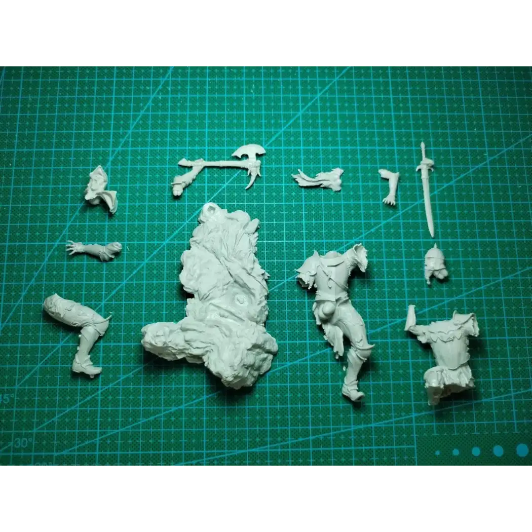 1/24 2pcs Resin Model Kit Undead Warriors Devil's Minions Fantasy Unpainted