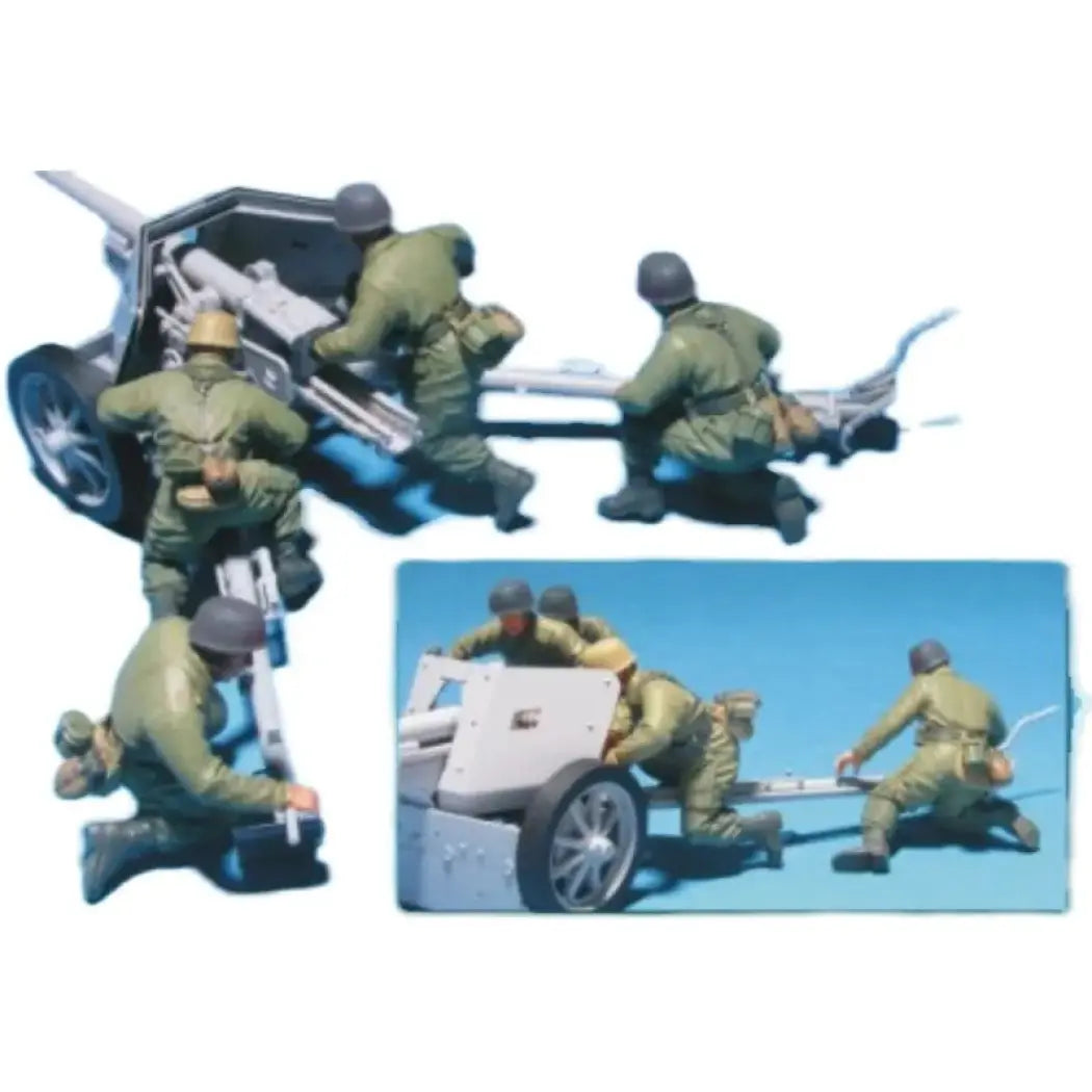 1/35 4pcs Resin Model Kit German Soldiers Artillery Crew WW2 Unpainted