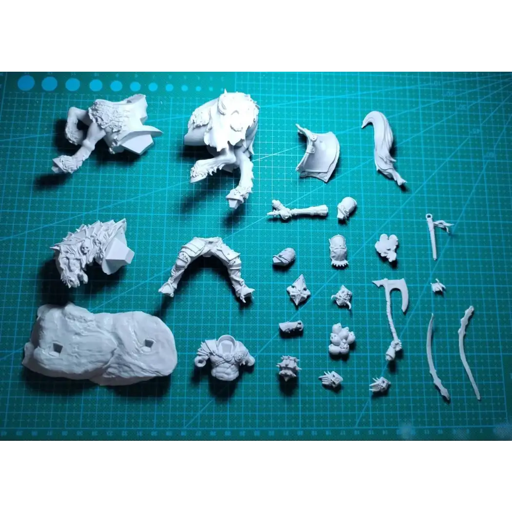 1/24 Resin Model Kit Death Dealer Barbarian Hunter from Hell Fantasy Unpainted