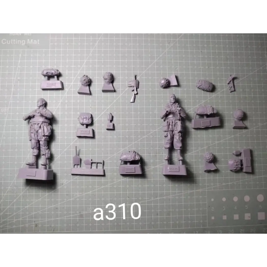 1/35 2pcs Resin Model Kit US Army Airborne Soldier WW2 Unpainted